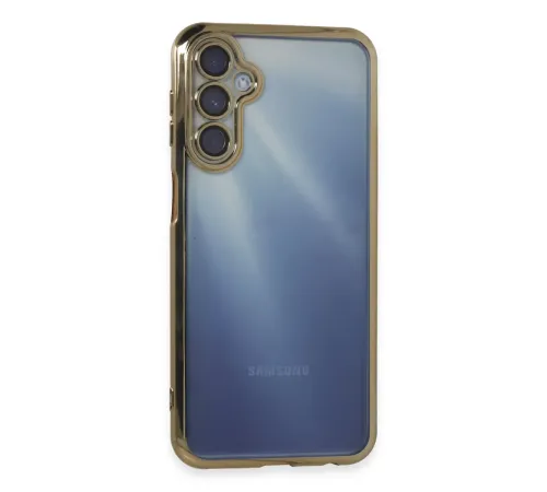 Samsung Galaxy A25 5G Kılıf Lensli Silikon - Gold