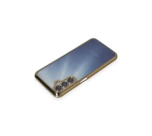 Samsung Galaxy A35 5G Kılıf Lensli Silikon - Gold