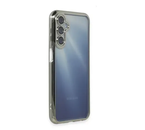 Samsung Galaxy A35 5G Kılıf Lensli Silikon - Gümüş