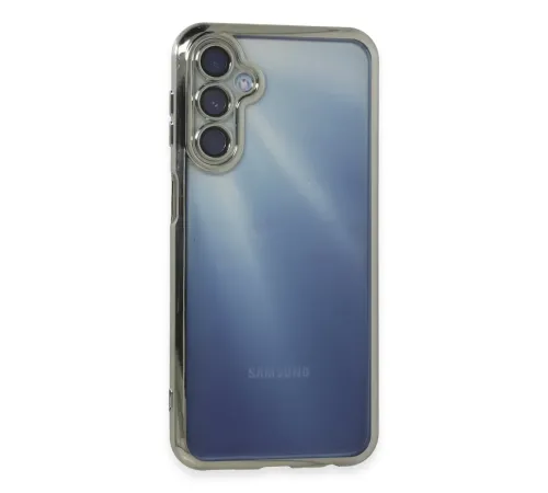 Samsung Galaxy A35 5G Kılıf Lensli Silikon - Gümüş