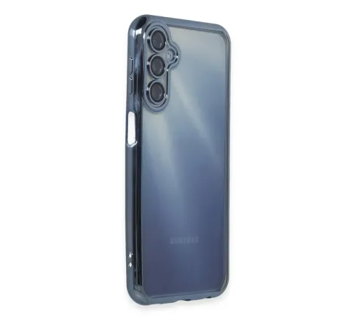 Samsung Galaxy A55 5G Kılıf Lensli Silikon - Açık Mavi