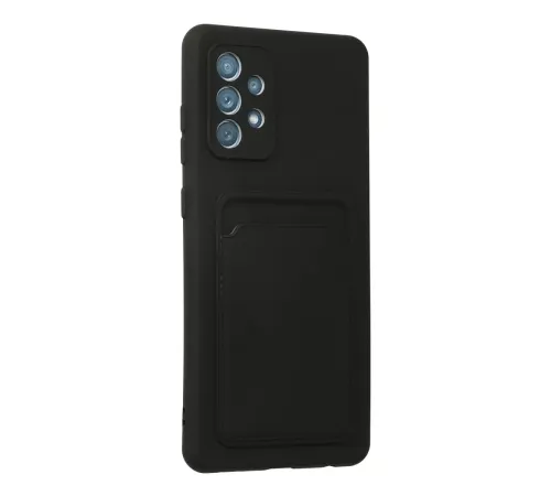 Samsung Galaxy A72 Kılıf Kelvin Kartvizitli Silikon - Siyah