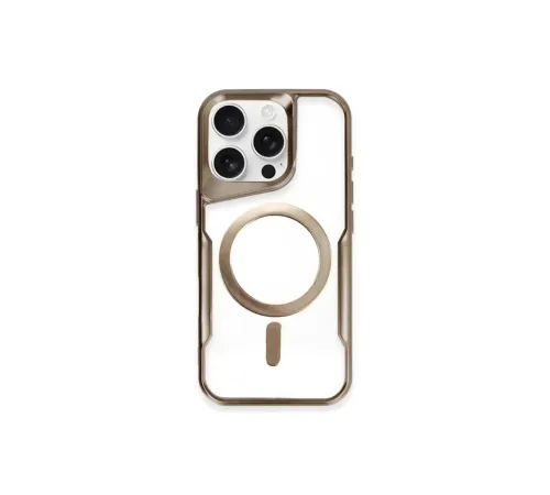 Apple iPhone 15 Pro Kılıf Boyi Magsafe Silikon Kapak - Kahverengi