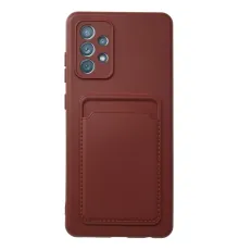 Samsung Galaxy A72 Kılıf Kelvin Kartvizitli Silikon - Bordo