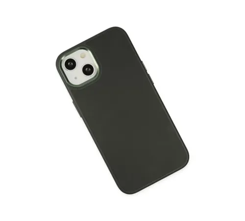 Apple iPhone 14 Plus Kılıf Asya Deri Silikon - Koyu Yeşil