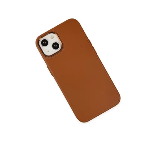 Apple iPhone 14 Plus Kılıf Asya Deri Silikon - Kahverengi