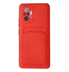 Xiaomi Redmi Note 10 Pro Kılıf Kelvin Kartvizitli Silikon - Kırmızı