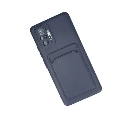 Xiaomi Redmi Note 10 Pro Kılıf Kelvin Kartvizitli Silikon - Lacivert