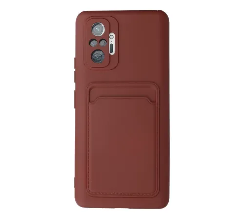 Xiaomi Redmi Note 10 Pro Kılıf Kelvin Kartvizitli Silikon - Bordo