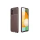 Samsung Galaxy A13 4G Kılıf Auto Focus Karbon Kapak - Kahverengi