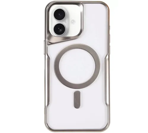 Apple iPhone 16 Kılıf Boyi Magsafe Silikon Kapak - Gümüş