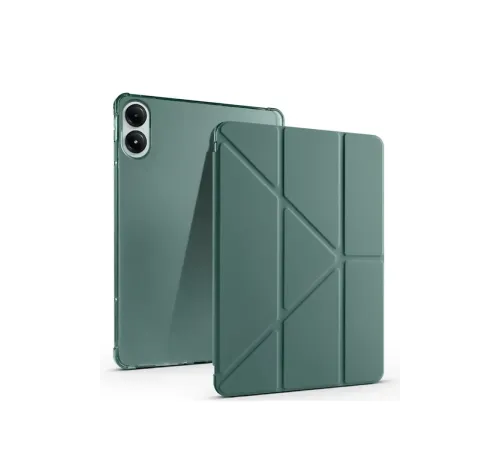 Xiaomi Redmi Pad SE 4G Kılıf Kalemlikli Mars Tablet Kılıfı - Koyu Yeşil