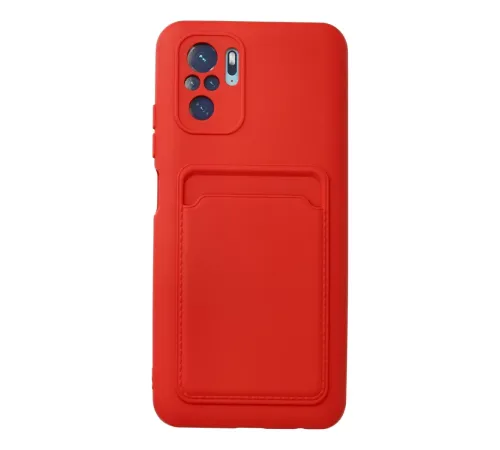 Xiaomi Redmi Note 10S Kılıf Kelvin Kartvizitli Silikon - Kırmızı