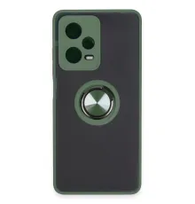 Xiaomi Redmi Note 12 5G Kılıf Montreal Yüzüklü Silikon Kapak - Yeşil