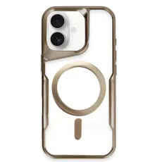 Apple iPhone 16 Kılıf Boyi Magsafe Silikon Kapak - Kahverengi