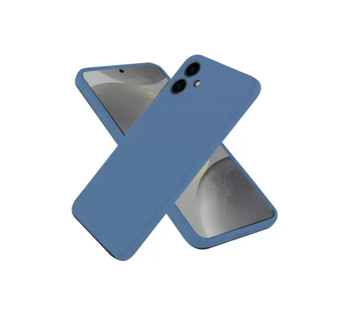 Samsung Galaxy A06 Kılıf First Silikon - Mavi