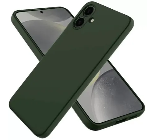 Samsung Galaxy A06 Kılıf First Silikon - Koyu Yeşil
