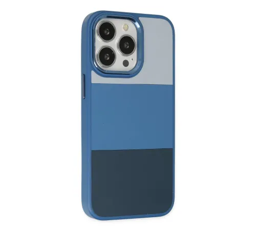 Apple iPhone 14 Pro Max Kılıf King Kapak - Açık Mavi-Lacivert