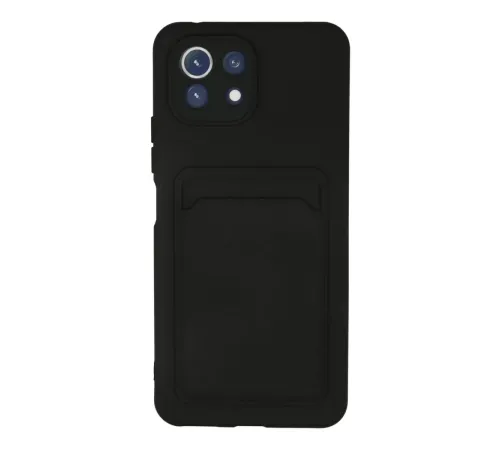 Xiaomi Mi 11 Kılıf Kelvin Kartvizitli Silikon - Siyah