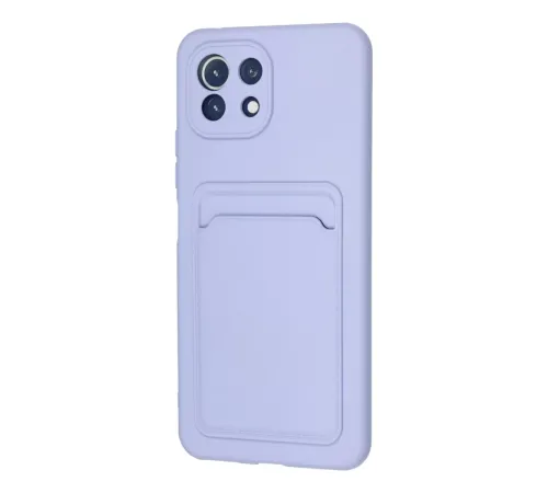 Xiaomi Mi 11 Kılıf Kelvin Kartvizitli Silikon - Lila