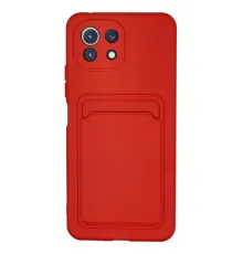 Xiaomi Mi 11 Kılıf Kelvin Kartvizitli Silikon - Kırmızı