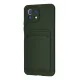 Xiaomi Mi 11 Kılıf Kelvin Kartvizitli Silikon - Koyu Yeşil