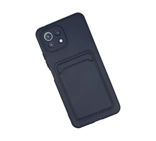 Xiaomi Mi 11 Kılıf Kelvin Kartvizitli Silikon - Lacivert
