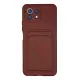 Xiaomi Mi 11 Kılıf Kelvin Kartvizitli Silikon - Bordo