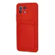 Xiaomi Mİ 11 Lite Kılıf Kelvin Kartvizitli Silikon - Kırmızı