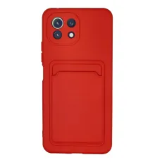 Xiaomi Mİ 11 Lite Kılıf Kelvin Kartvizitli Silikon - Kırmızı