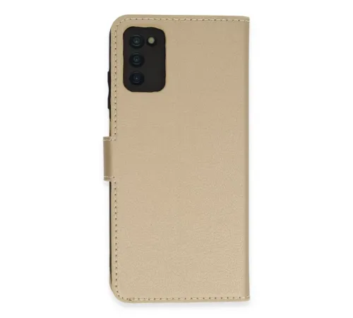 Samsung Galaxy A03S Kılıf Trend S Plus Kapaklı Kılıf - Gold