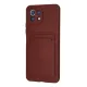 Xiaomi Mİ 11 Lite Kılıf Kelvin Kartvizitli Silikon - Bordo