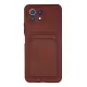 Xiaomi Mİ 11 Lite Kılıf Kelvin Kartvizitli Silikon - Bordo