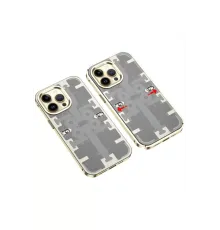 Apple iPhone 13 Pro Max Kılıf Mekanik Bumper Kapak - Gold