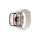 Apple Watch Ultra 49mm Desert Camlı Kasa Ekran Koruyucu - Metalik Gold