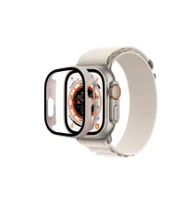 Apple Watch Ultra 49mm Desert Camlı Kasa Ekran Koruyucu - Metalik Gold