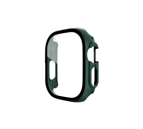 Apple Watch Ultra 49mm Desert Camlı Kasa Ekran Koruyucu - Koyu Yeşil