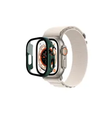 Apple Watch Ultra 49mm Desert Camlı Kasa Ekran Koruyucu - Koyu Yeşil