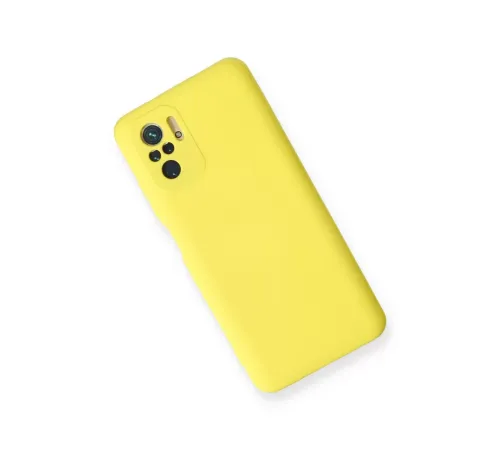 Xiaomi Redmi Note 10 Kılıf Nano içi Kadife Silikon - Sarı