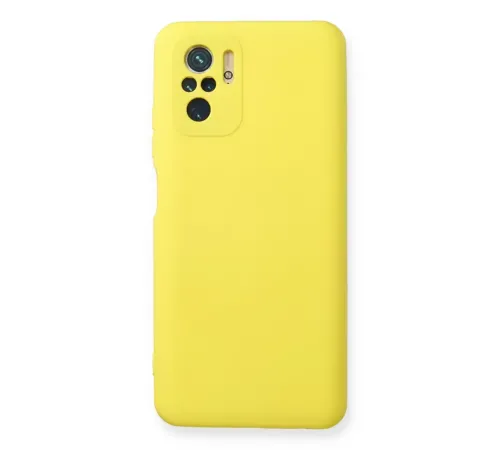 Xiaomi Redmi Note 10 Kılıf Nano içi Kadife Silikon - Sarı
