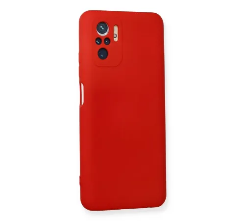 Xiaomi Redmi Note 10 Kılıf Nano içi Kadife Silikon - Kırmızı