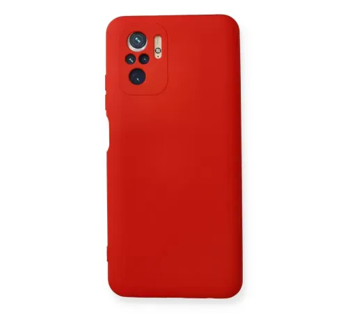 Xiaomi Redmi Note 10 Kılıf Nano içi Kadife Silikon - Kırmızı