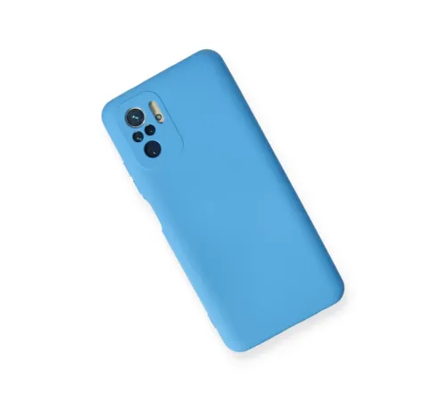 Xiaomi Redmi Note 10 Kılıf Nano içi Kadife Silikon - Mavi