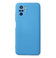 Xiaomi Redmi Note 10 Kılıf Nano içi Kadife Silikon - Mavi