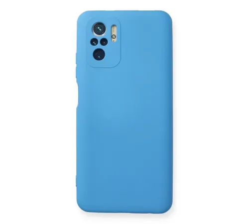 Xiaomi Redmi Note 10 Kılıf Nano içi Kadife Silikon - Mavi