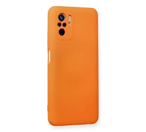 Xiaomi Redmi Note 10 Kılıf Nano içi Kadife Silikon - Turuncu