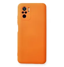 Xiaomi Redmi Note 10 Kılıf Nano içi Kadife Silikon - Turuncu