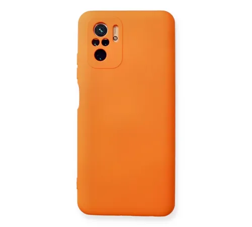 Xiaomi Redmi Note 10 Kılıf Nano içi Kadife Silikon - Turuncu
