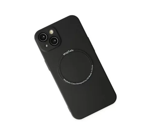 Apple iPhone 14 Plus Kılıf Jack Magneticsafe Lens Silikon - Siyah