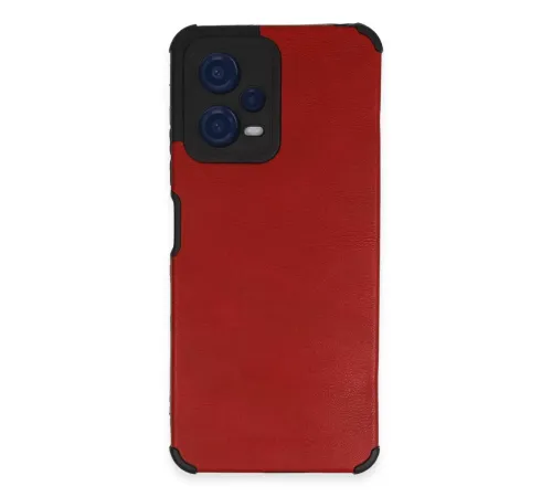Xiaomi Redmi Note 12 5G Kılıf Loop Deri Silikon - Kırmızı